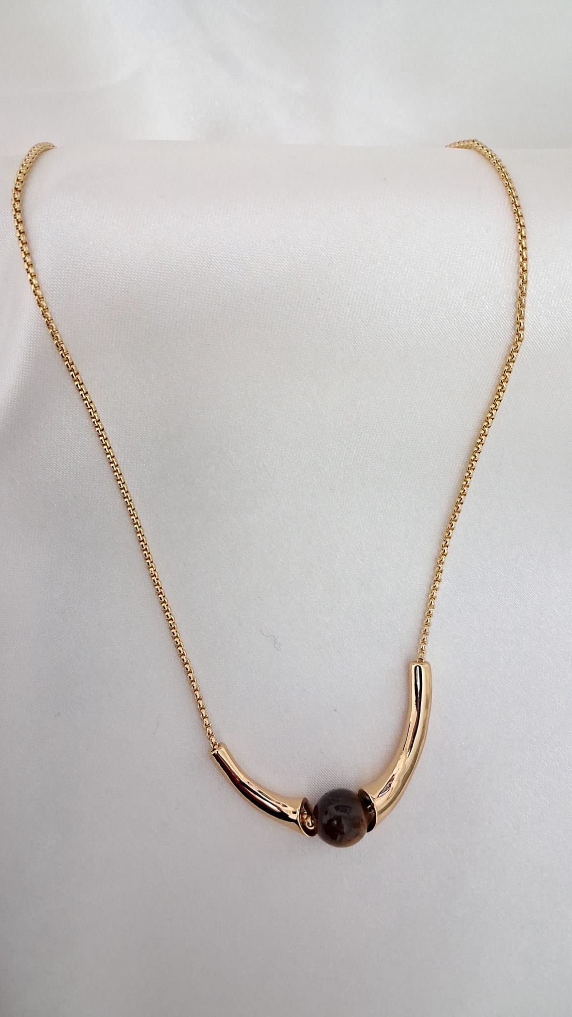 XUPING Kolye - Kutu Zincir ve Doğal Taş Detaylı